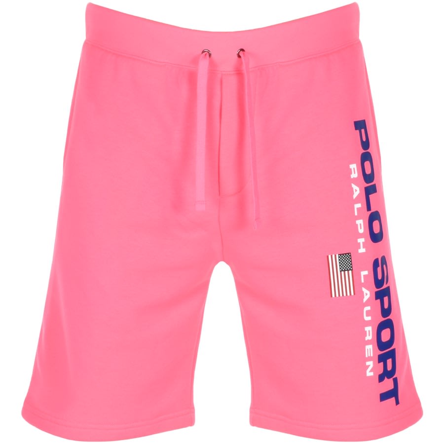 Alternative Image for ProductRalph Lauren Polo Logo Sweat Shorts Pink1